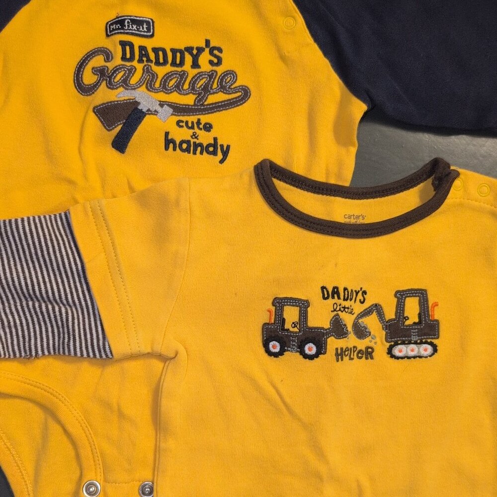 Daddy's Helper Matching Long Sleeve Onesies